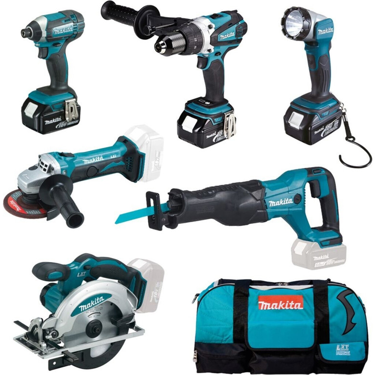 Makita - DLX6046 - Akku-Maschinenset - 18V, 3 Akkus, Li-Ion