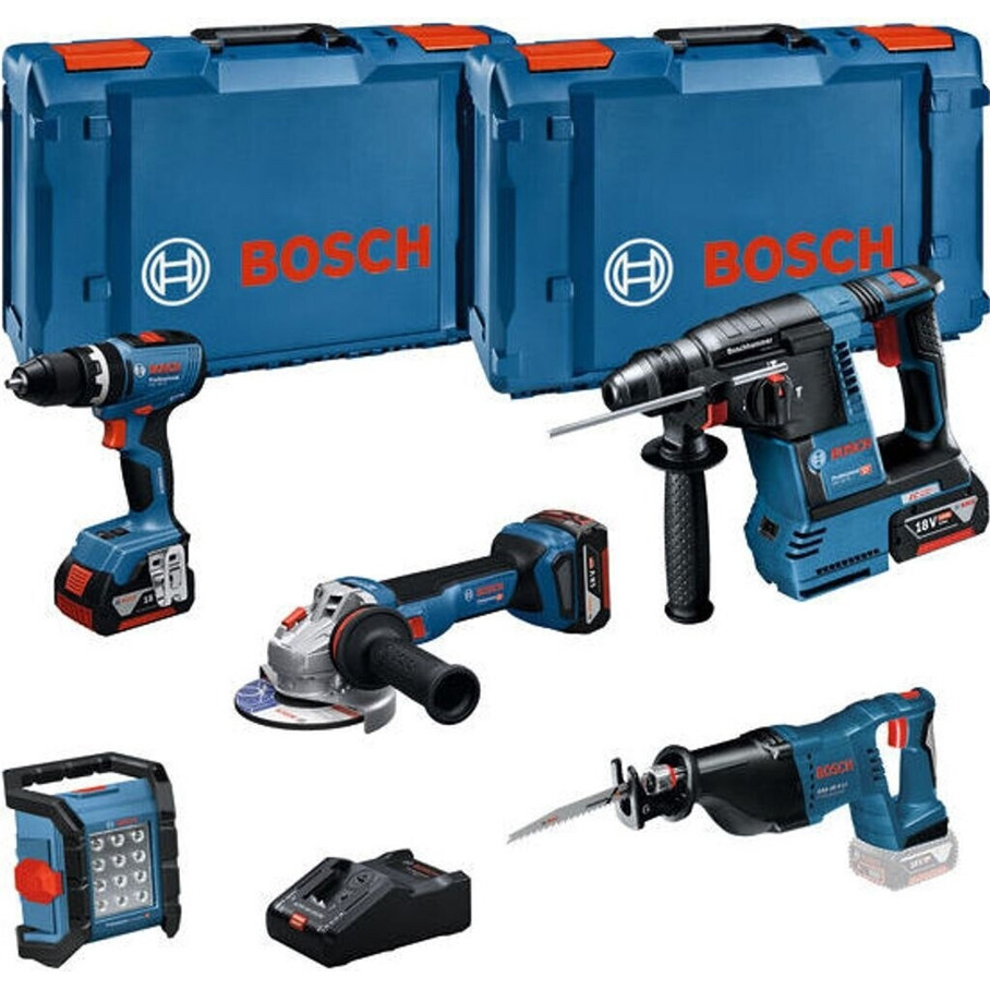 Bosch - GSB+GBH+GWS+GSA+GLI+3x5+GAL - 0615A5007S - Maschinen-Set - Akkubetrieb, 18 V, Li-Ion