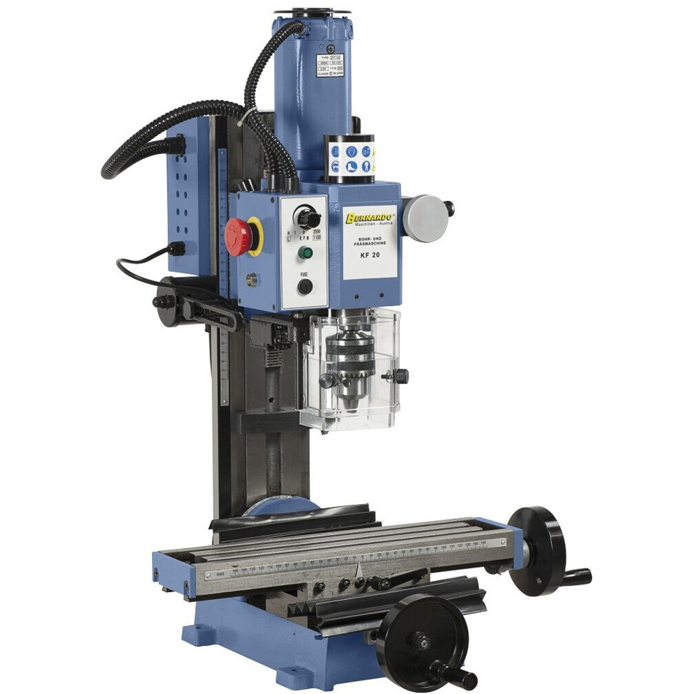 Bernardo - Bohr- und Fräsmaschine KF 20 - 02-1010 - Universalfräse - 2.500 U/min, schwenkbarer Fräskopf