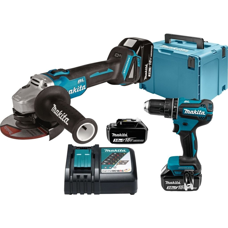 Makita - DLX2334J - Akku-Maschinenset - Li-Ion, 18 V, 3 Ah