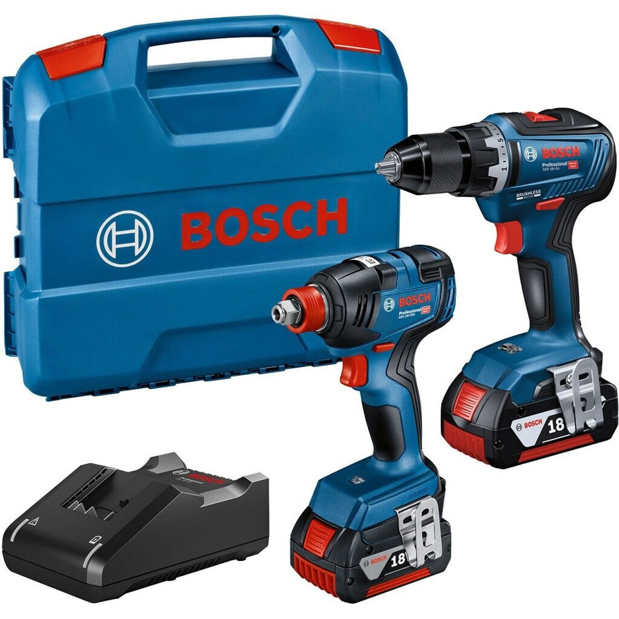 Bosch - Kombi-Pack GSR 18V-55 + GDX 18V-200 - 06019J2207 - Maschinen-Set - 18 V, 2 Akkus, 4 Ah