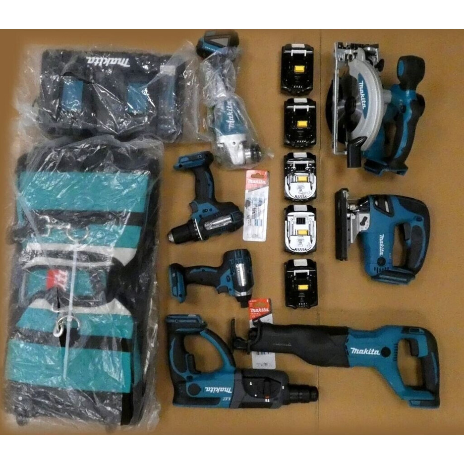 Makita - DLX7013PT1 - Akku-Maschinenset - 18 V, Li-Ion, mit 5 Akkus