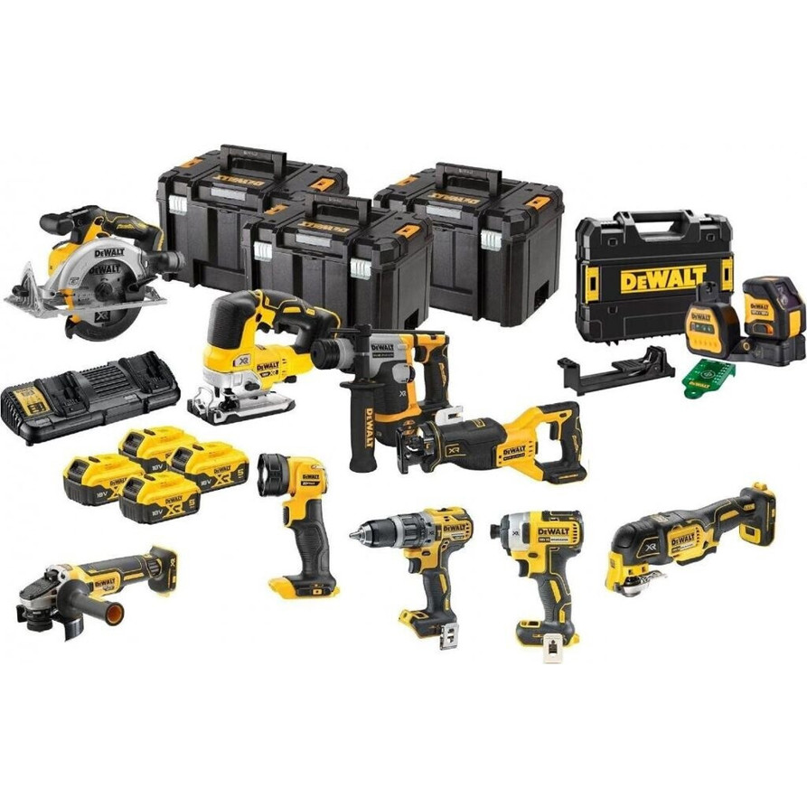 DeWalt - DCK1012P4T-QW - Akku-Maschinenset - 18 V, 5 Ah, Li-Ion