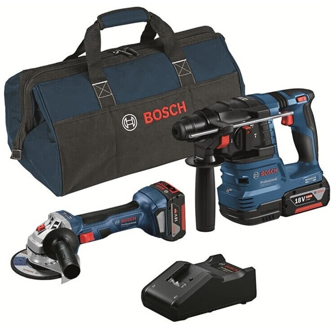 Bosch - Combo Kit - 0615A50037 - Akku-Maschinenset - 18 V, 2x 4 Ah Akkus, blau